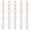40Pcs 2 Colors Natural Freshwater Pearl Connector Charms, Potato Links, with Metal Double Loops, Platinum & Golden, 13~15x6.5~8x4~6mm, Hole: 2.5mm, 20pcs/color
