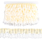 Polyester Lice Trim Ribbons, Clothes Accessories, Yellow, 2 inch(50mm)