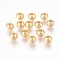 Ion Plating(IP) 201 Stainless Steel Beads, Textured, Round, Golden, 6x4.8mm, Hole: 2mm