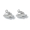 Brass Pendants, Cadmium Free & Nickel Free & Lead Free, Fish, Real Platinum Plated, 9x11x5mm, Hole: 1mm