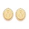 201 Stainless Steel Pendants, Oval with Nossa Senhora Aparecida, Real 18K Gold Plated, 25x19.5x2mm, Hole: 1.5~2mm