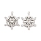 Brass Micro Pave Clear Cubic Zirconia Pendants, Cadmium Free & Nickel Free & Lead Free, Christmas Snowflake, Platinum, 21x17x3mm, Hole: 1mm
