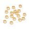 201 Stainless Steel Spacer Beads, Flat Round/Ring, Real 18K Gold Plated, 5x2mm, Hole: 3.5mm