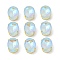 Mocha(MK) Oval Sew on Rhinestone, Multi-strand Links, with Golden Tone Brass Prong Settings, Garments Accessories, Light Sapphire, 18x13x7mm, Hole: 1.2mm