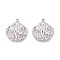 304 Stainless Steel Shell Shaped Pendants, Non-Tarnish, Stainless Steel Color, 25x23x5mm, Hole: 1.5mm