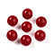 Opaque Solid Color Glass Beads, Round, FireBrick, 8~8.5mm, Hole: 1.2~1.6mm, about 1420pcs/1000g