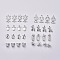 Jewelry Baby Theme, Tibetan Style Alloy Pendants, Baby Girl & Baby Boy & Dummy Pacifier & Cup with Baby & Clothe with Baby & Baby Feet & Pram & Feeding-bottle, Antique Silver, 32pcs/set