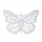304 Stainless Steel Connector Charms, Butterfly Links, Stainless Steel Color, 60x85x0.3mm, Hole: 2mm