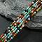 Natural Agate Round Bead Strands, Dyed, 3mm, Hole: 0.8mm, about 126pcs/strand, 15 inch