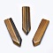 Natural Tiger Eye Cabochons, Sword, 51.5~54x12.5~14x5~6mm
