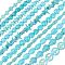 10 Strands 10 Style Synthetic Turquoise Beads Strands, Dyed, Starfish & Round & Teardrop & Tortoise & Star & Cross & Peace Sign & Oval & Heart & Skull, Turquoise, 1strand/style