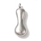 Non-Tarnish Ion Plating(IP) 304 Stainless Steel Pendants, Balloon Letter Charm, Stainless Steel Color, Letter I, 26x9.5x6mm, Hole: 2mm