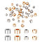 40Pcs 4 Style Brass Beads, Column, Nickel Free, Mixed Color, 5~6x3~4mm, Hole: 1~2.5mm, 10pcs/style