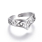 Adjustable Brass Toe Rings, Open Cuff Rings, Open Rings, Platinum, US Size 1 3/4(13mm)