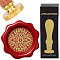 Brass Wax Seal Stamps with Wood Handle, for DIY Scrapbooking, Flower, 25mm