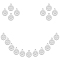 30Pcs 304 Stainless Steel Charms, Manual Polishing, Hollow, Flat Round with Smile, Stainless Steel Color, 8x6x1mm, Hole: 0.8mm
