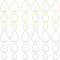 UNICRAFTALE 36pcs 2 Colors Teardrop Linking Rings Stainless Steel Open Bezels Linking Rings Beading Hoop Earrings Linking Hollow Charms for Dangle Beading Hoop Jewelry Making15~25mm
