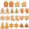 SUNNYCLUE 1 Box 44Pcs 11 Styles Christmas Plastic Charm Xmas Flat Charms Bulk Assorted Holiday Snowflake Snowman Tree Flatback Gingerbread Biscuits Charm for Jewelry Making Charms DIY Ornaments Crafts