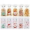 Christmas Theme Self-adhesive Plastic Bakeware Bag, with Iron Wire Twist Ties, for Chocolate, Candy, Cookies, Rectangle, Mixed Color, 271x129x0.1mm, 5 styles, 10pcs/style, 50pcs/bag