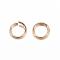 304 Stainless Steel Jump Rings, Open Jump Rings, Real 18k Gold Plated, 18 Gauge, 6x1mm, Inner Diameter: 4mm
