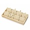 Wood Covered with Microfiber Pendant Display Stands, 8 Slots Jewelry Holders, Rectangle, Beige, 11.15x22x2.4cm