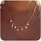Summer Beach Brass & Plastic Imitation Pearl Pendant Necklaces for Women, Golden, Starfish, 15.75 inch(40cm)
