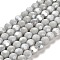 Opaque Glass Beads Stands, AB Color, Faceted(32 Facets), Round, Light Grey, 6x5.5mm, Hole: 1.2mm, about 91~93pcs/strand, 19.49~19.92 nch(49.5~50.6cm)