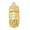 Brass Pendants, Column Charms, Long-Lasting Plated, Rack Plating, Lead Free and Cadmium Free, Real 18K Gold Plated, 29.5x12.5mm, Hole: 2.5mm