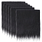 Faux Fur Squares Fabric, for Crafts, Sewing, Costumes, Seat Pads, DIY Crafts Christmas Gnomes Decors, Black, 250x250x1.5mm