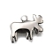 Retro 304 Stainless Steel Pendants, Animal Charms, Antique Silver, Deer, 11.5x16x3mm, Hole: 1.6mm