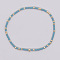Bohemian Style Rainbow Glass & Brass Beaded Handmade Fashion Women's Bracelet