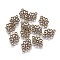 Tibetan Style Links connectors, Zinc Alloy, Flower, Antique Bronze, Cadmium Free & Nickel Free & Lead Free,  18x13x1mm, hole: 2mm