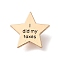 Enamel Pins, Alloy Brooches for Backpack Clothes, Star with Word, Golden, 24x25.5x1.5mm