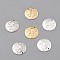 Brass Charms, Long-Lasting Plated, Coin Charms, Flat Round with Queen Victoria, Mixed Color, 14x1mm, Hole: 1mm