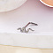 Bohemian Style 304 Stainless Steel L-Shaped Nose Rings, Stainless Steel Color, Snake, 8mm