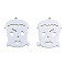 Non-Tarnish 201 Stainless Steel Pendants, Halloween Style, Human Face, Stainless Steel Color, 27x21x1mm, Hole: 1.4mm