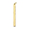 304 Stainless Steel Pendants, with Jump Ring, Rectangle Charms, Ion Plating(IP), Real 18K Gold Plated, 33.5x2.5x1.5mm, Hole: 2.5mm