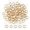 304 Stainless Steel Jump Rings, Open Jump Rings, Real 18K Gold Plated, 21 Gauge, 5x0.7mm, Inner Diameter: 3.6mm