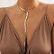 Two Tone Brass Herringbone Chains Lariat Necklaces, Tassel Necklaces, Platinum & Golden, 15.43 inch(39.2cm)