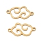 304 Stainless Steel Connector Charms, Hollow Cloud Links, Golden, 19x10x1mm, Hole: 1.4mm