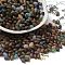 Transparent Colours Glass Seed Beads, Round Hole, Oval, Mixed Color, 5.5~6x3.5~4mm, Hole: 0.8mm, about 450pcs/50g