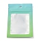 Plastic Zip Lock Bag, Gradient Color Storage Bags, Self Seal Bag, Top Seal, with Window and Hang Hole, Rectangle, Green, 12x8x0.25cm, Unilateral Thickness: 3.1 Mil(0.08mm), 95~100pcs/bag