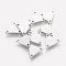 Tarnish Resistant 201 Stainless Steel Chandelier Componet Links, Triangle, Stainless Steel Color, 10.7x12.1x1mm, Hole: 1mm