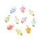 Transparent Acrylic Pendants, with Iron Finding, Star Pattern, 14.5x9x5.5mm, Hole: 2mm