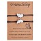2Pcs White Brass Enamel Butterfly Link Bracelets Set, Adjustable Couple Bracelets for Lovers Best Friends, Platinum, 4-3/4~10-1/4 inch(12cm)