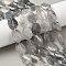 Natural Cloudy Quartz Beads Strands, Faceted, Flat Teardrop, 20~20.5x15~15.5x5~6.5mm, Hole: 1.2mm, about 20pcs/strand, 16.14 inch(41cm)