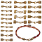 PH PandaHall 10 Styles Tibetan End Caps, 20 Sets Leather Cord End Caps Alloy Tube Barrel End Tip with Lobster Clasp Rope End Caps with Ring Connector for Necklaces Bracelet Jewelry Making