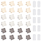 24Pcs 3 Colors lloy Blank Name Tags, Metal Name Plate, with Shim, for Personalized Bag Trademark Badge Making, Square, Mixed Color, 2.5~3.4x1.3~2.5x0.05~0.2cm, 8pcs/color