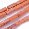 Synthetic Imperial Jasper Beads Strands, Dyed, Cuboid, Dark Orange, 12~13.5x4~4.5mm, Hole: 0.8mm, about 29pcs/strand, 14.96 inch~15.19 inch(38~38.6cm)
