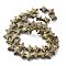 Electroplated Natural Lava Rock Beads Strands, Star, Light Gold Plated, 9.5x9.5mm, Hole: 1mm, about 48pcs/strand, 14.57''(37cm)
